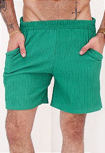 Shorts Texturizado Verde Bandeira