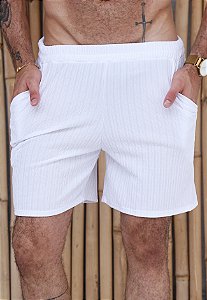 Shorts Texturizado Branco