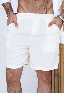Shorts Viscolinho Off White