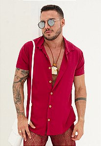 Camisa Viscose Marsala