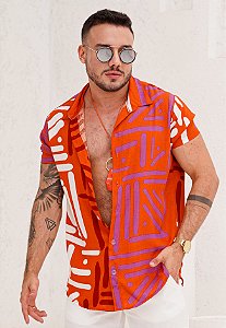 Camisa Viscolinho Estampada