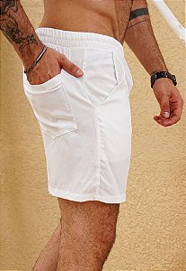 Shorts Viscolinho Off White