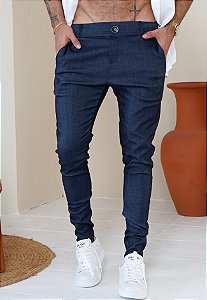 Calça Skinny Lavagem Jeans Escura