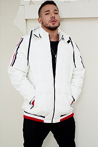 Jaqueta Puffer Peluciada Branca