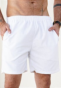 Shorts Linho Básico Branco