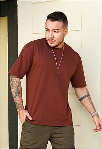 Camiseta Oversized Marrom