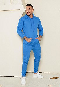 Conjunto Moletom Azul Claro