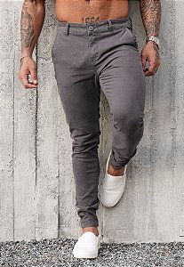 Calça Alfaiataria Sarja Grafite