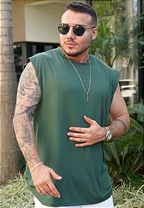 Regata Machão Oversized Verde Petróleo