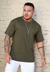 Camiseta Oversized Verde Musgo