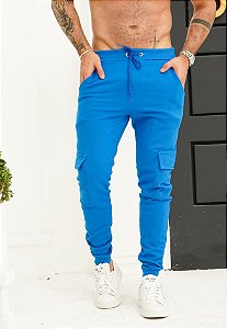 Calça Moletom Azul Bic