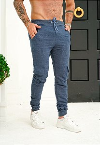 Calça Moletom Azul Jeans