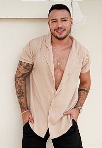 Camisa Gola Cubana Nude