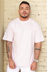 Camiseta Oversized Rosa Bebê