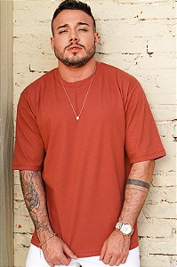 Blusa Oversized Texturizada Telha