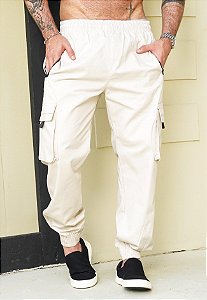 CALÇA CARGO JOGGER BEGE