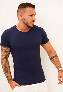 Camiseta Básica Ribana Azul Marinho