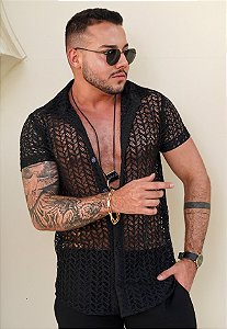 Camisa Vazada Laise Preta