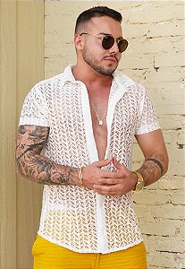 Camisa Vazada Laise Branca