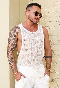 Regata Crochê Off White