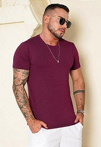 Camiseta Segunda Pele Vermelho Bordô