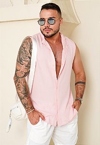 Colete Viscolinho Rosa Bebê