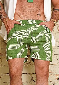 Shorts Viscolinho Estampado