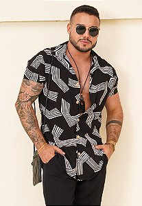 Camisa Viscolinho Estampada