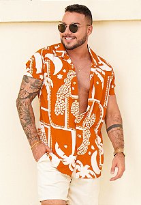 Camisa Viscolinho Estampada