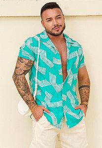 Camisa Viscolinho Estampada