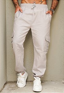Calça Cargo Jogger Cinza