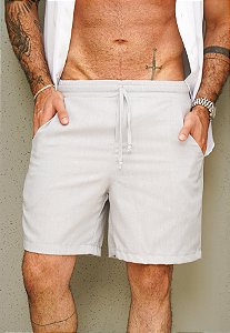 Shorts Linho Cinza