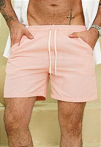 Shorts Alfaiataria Linho Rosa Bebê