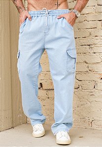 Calça Cargo Jeans Clara