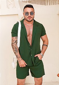 Conjunto Viscose Verde Militar