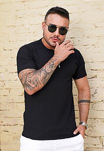 Camiseta Texturizada Preta