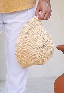 Chapéu Bucket Crochê Marfim