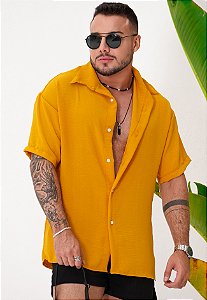 Camisa Oversized Duna Mostarda