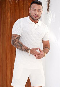 Camiseta Tricot Texturizada Off White