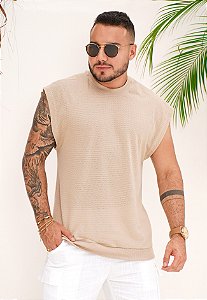 Regata Machão Texturizada Nude