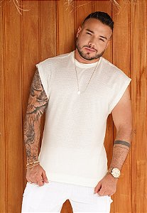 Regata Machão Texturizada Off White