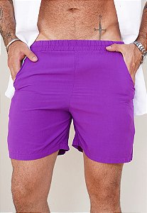 Shorts Viscose Roxo