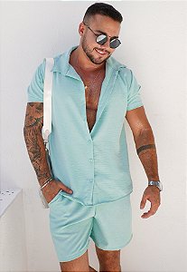 Conjunto Duna Brilhante Verde Água