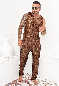 Conjunto Paetê Dourado