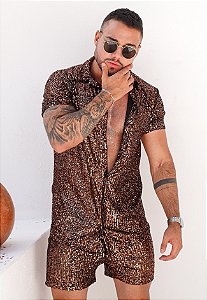 Conjunto Paetê Dourado