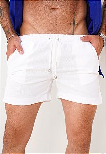 Mini Shorts Linho Branco