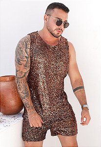 Conjunto Paetê Dourado