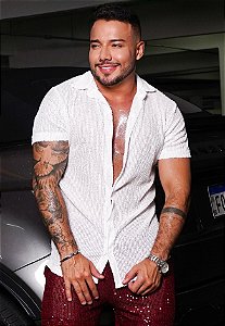 Camisa Paetê Branca