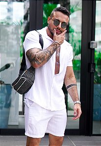 Conjunto Plissado Branco