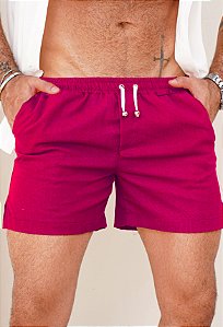 Mini Shorts Linho Rosa